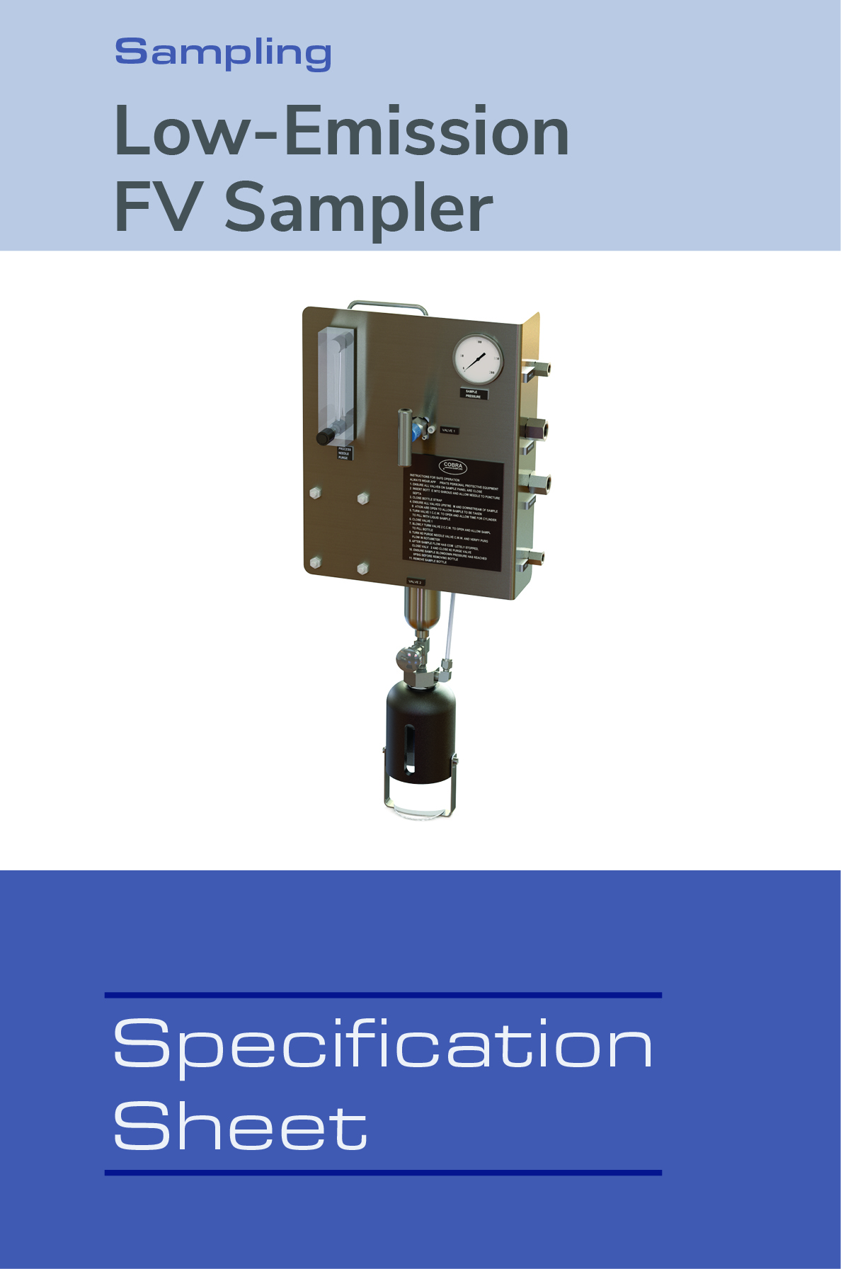 Image of Model FV Sampler Spec Sheets